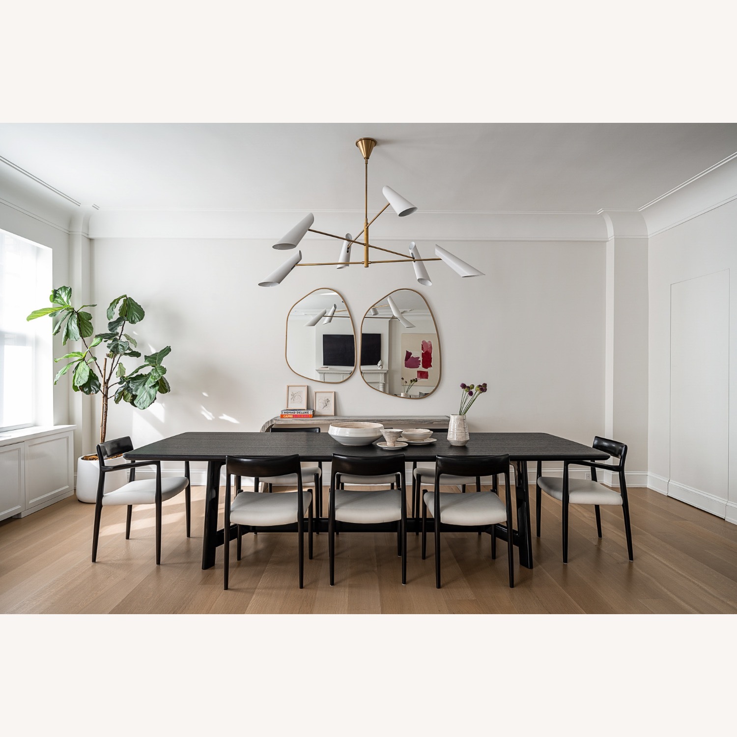 Black Custom Oak Wood Dining Table - image-4