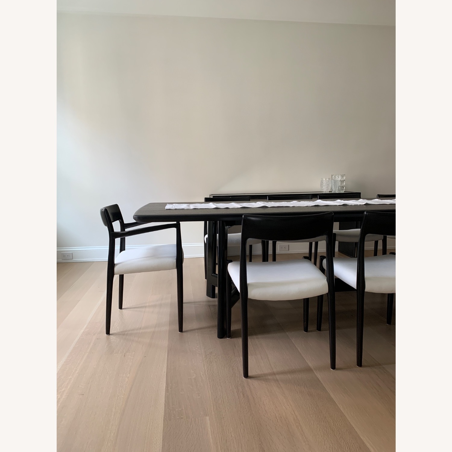 Black Custom Oak Wood Dining Table - image-5