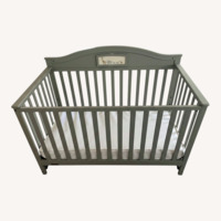 Light Gray Wood Crib