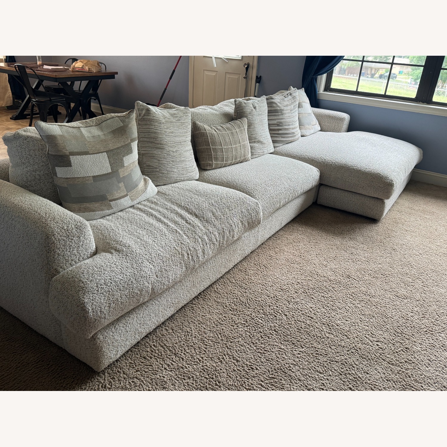Rooms To Go Montecito White Boucle 2 Piece Sectional - image-4