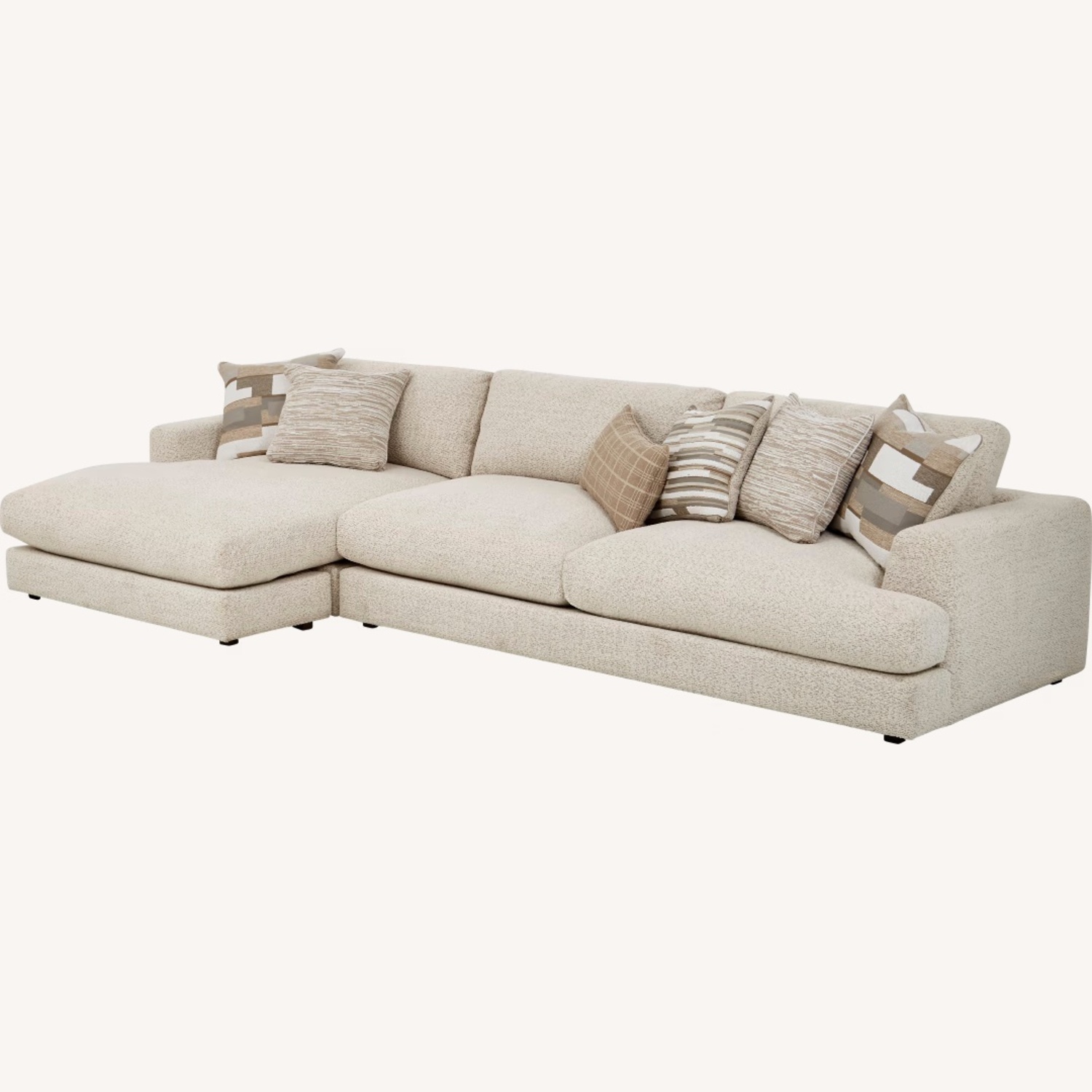 Rooms To Go Montecito White Boucle 2 Piece Sectional - image-5