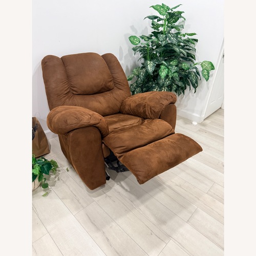 Used Brown Microsuede Recliner for sale on AptDeco
