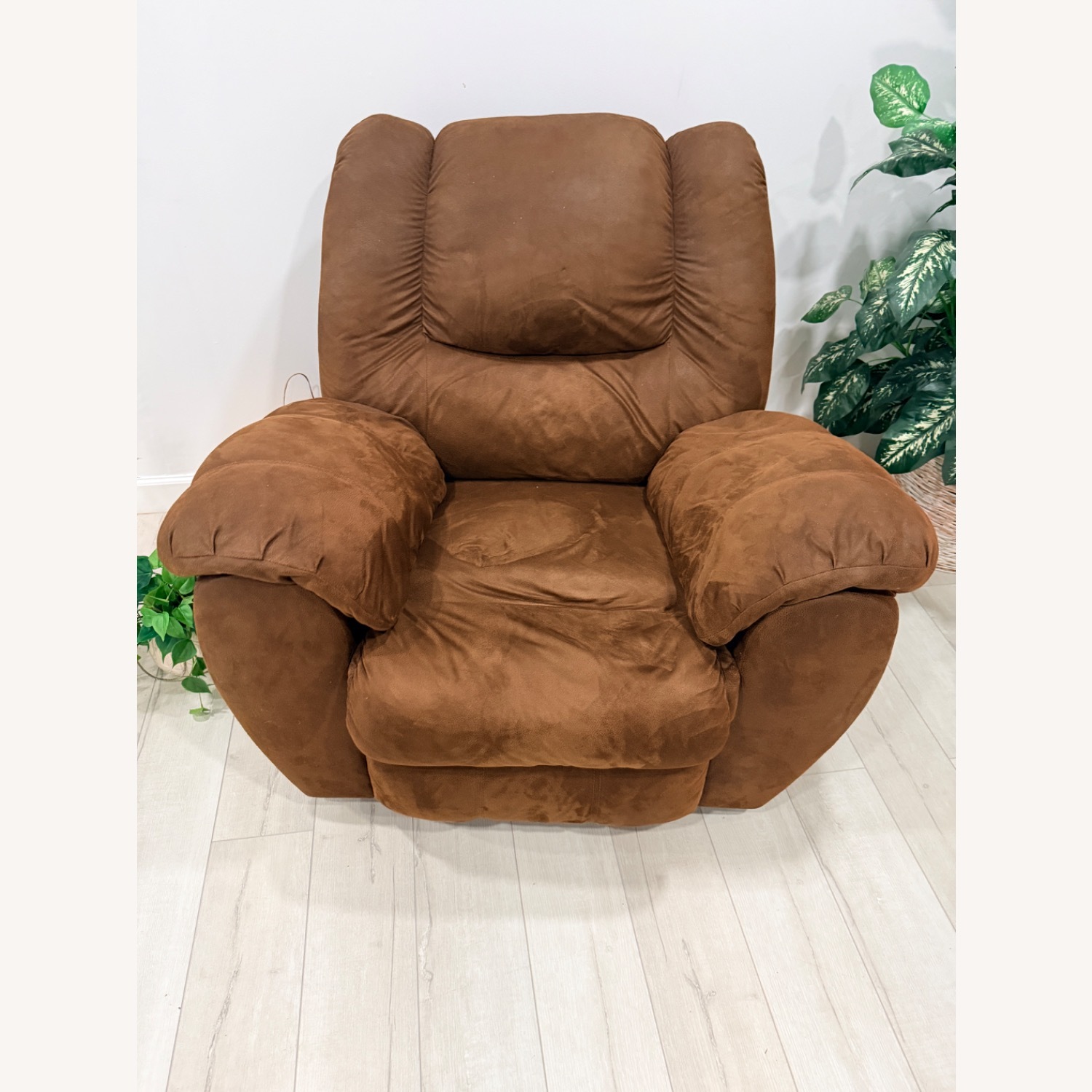 Brown Microsuede Recliner - image-3
