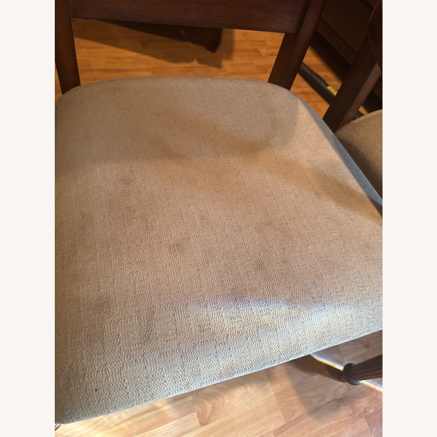 Wooden Chair Chestnut Brown & Cream - image-6