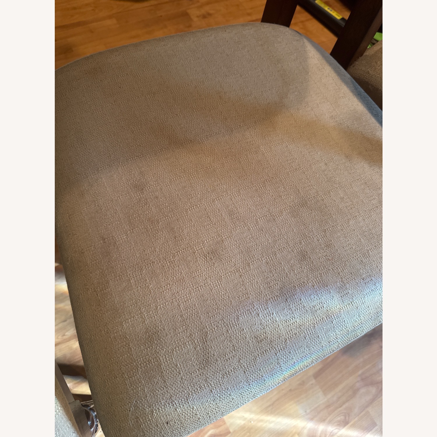 Wooden Chair Chestnut Brown & Cream - image-5