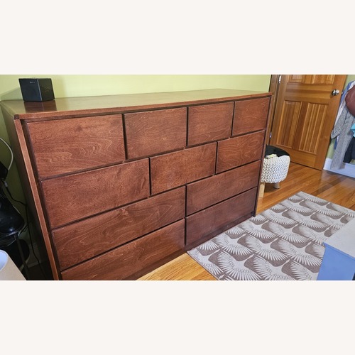 Used Gothic Cabinet Craft Dark Brown Wood Dresser for sale on AptDeco