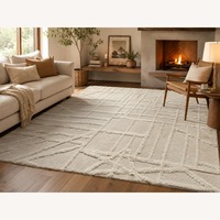 Restoration Hardware Almora Wool Rug – 10' × 14' Cream