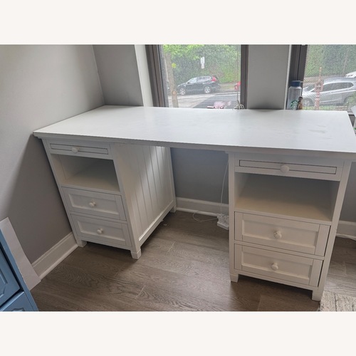 Used Pottery Barn Teen White Wood Desk for sale on AptDeco