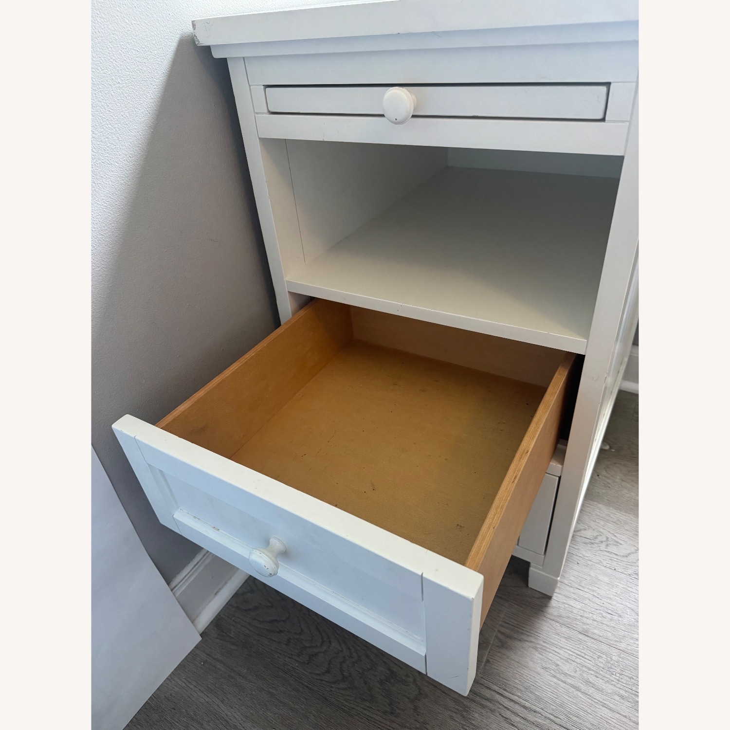 Pottery Barn Teen White Wood Desk - image-2