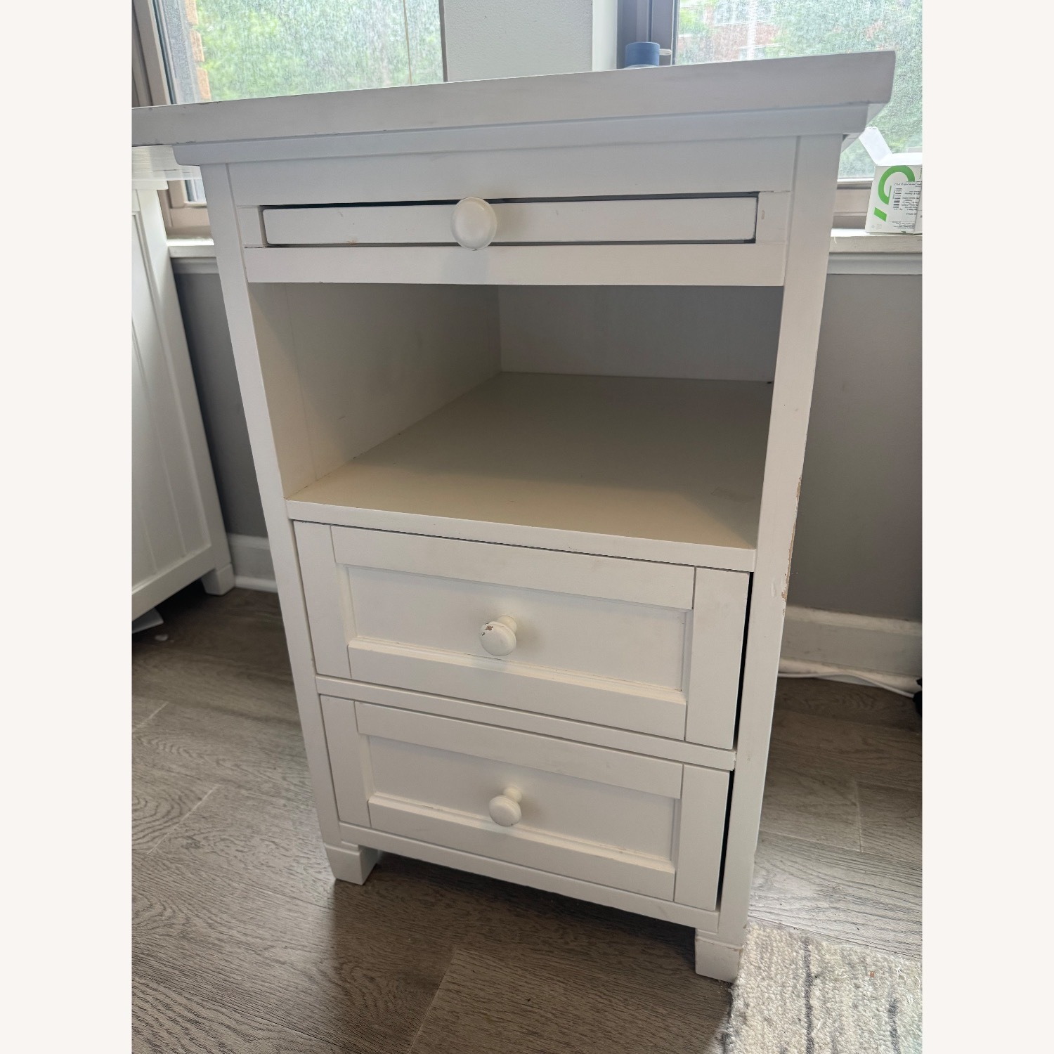 Pottery Barn Teen White Wood Desk - image-3