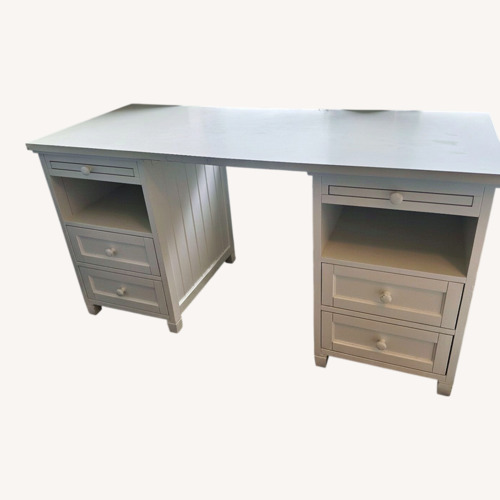 Used Pottery Barn Teen White Wood Desk for sale on AptDeco