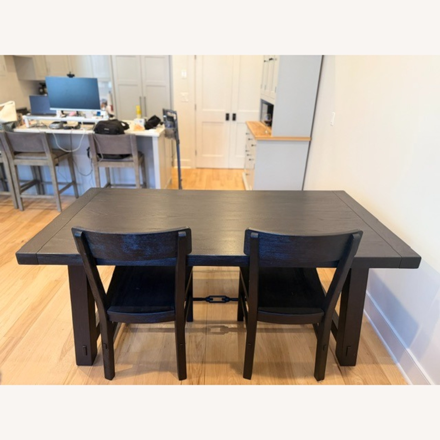 Pottery Barn Benchwright Black Wood Dining Chair - image-4