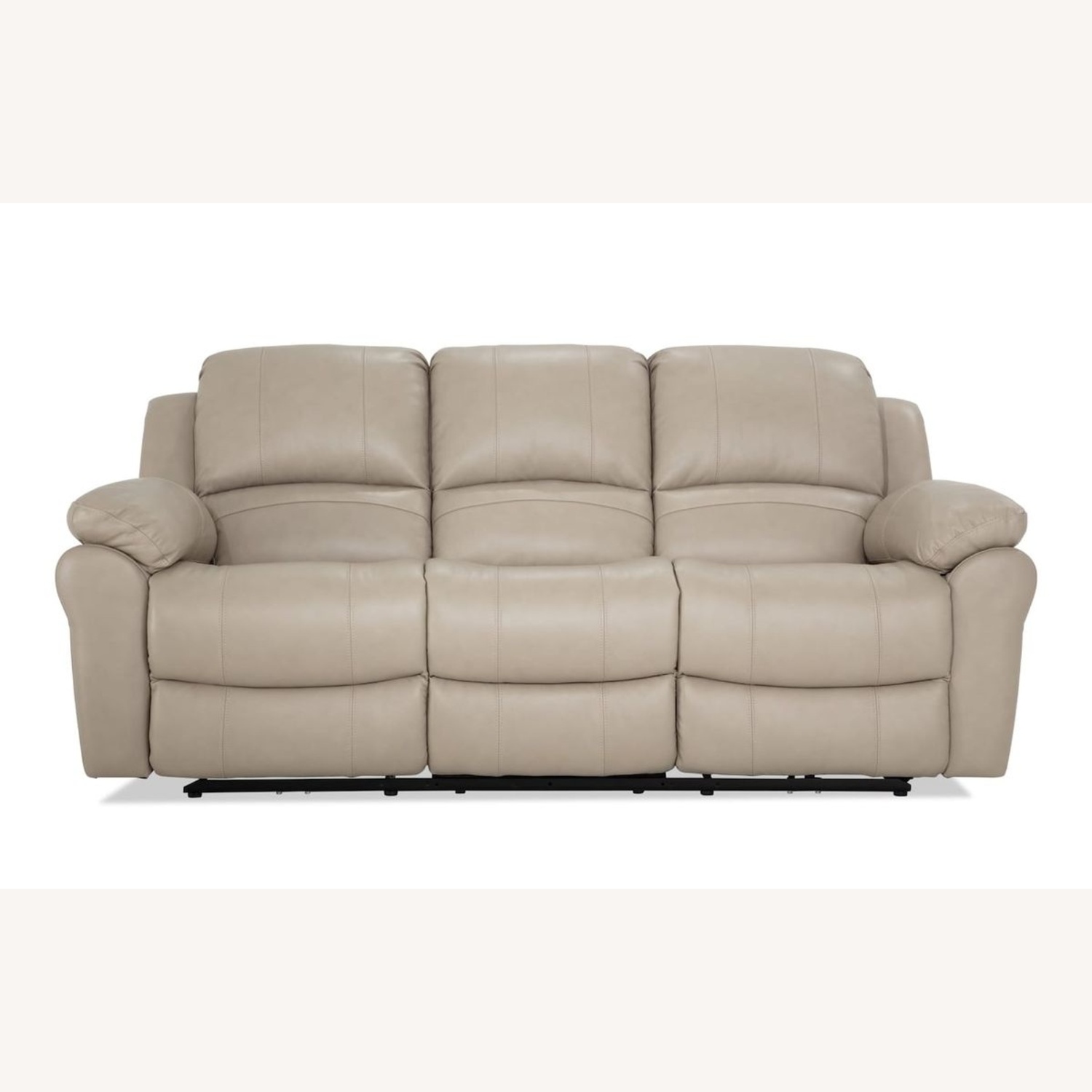 Bob's Discount Furniture Storm Taupe Leather 3+ Seater Sofa - image-4