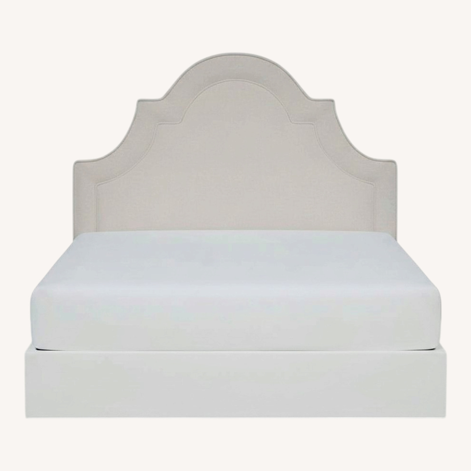 One Kings Lane Kennedy White Velvet Headboard - image-0