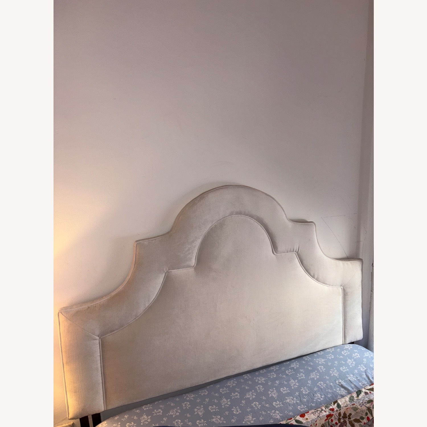 One Kings Lane Kennedy White Velvet Headboard - image-3