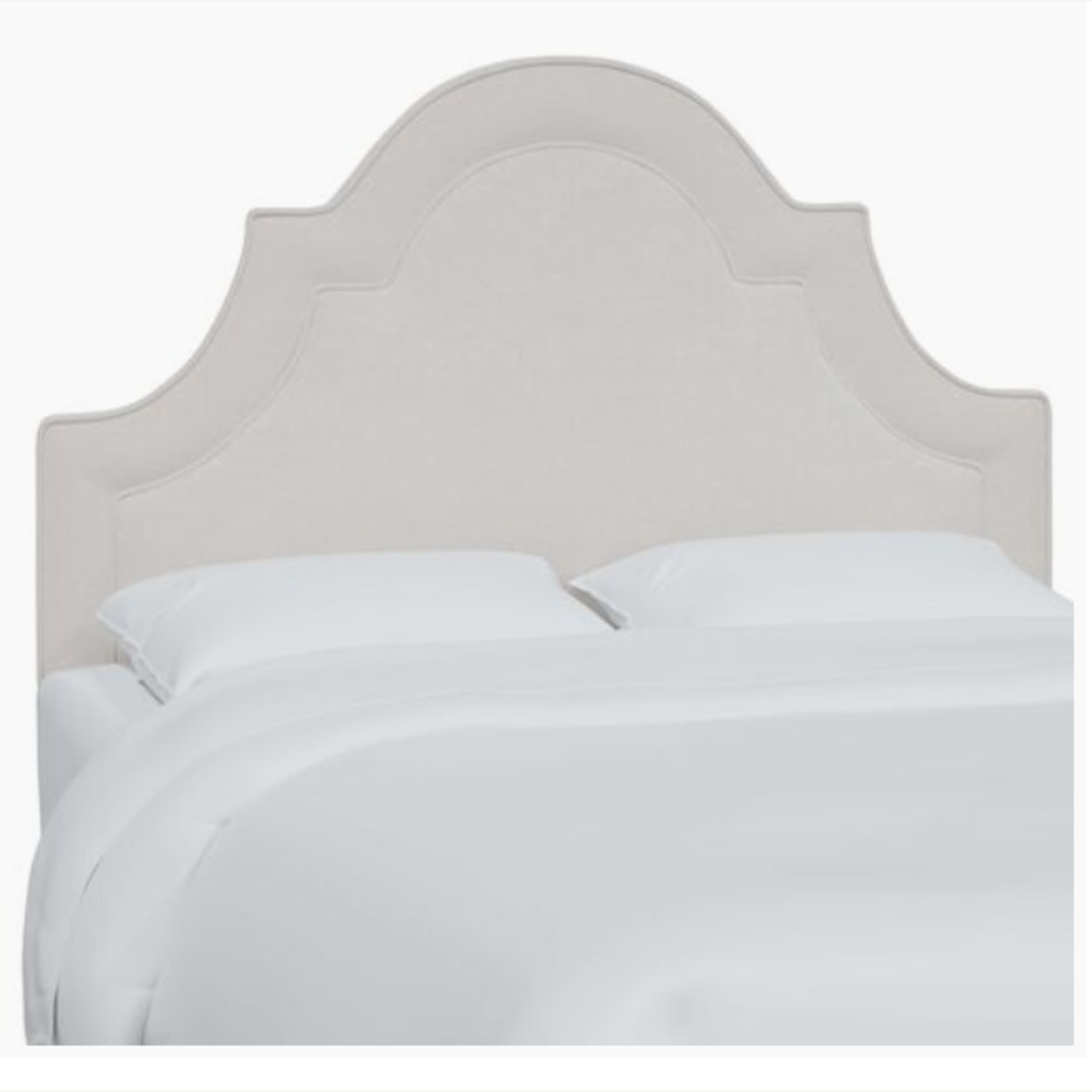 One Kings Lane Kennedy White Velvet Headboard - image-4