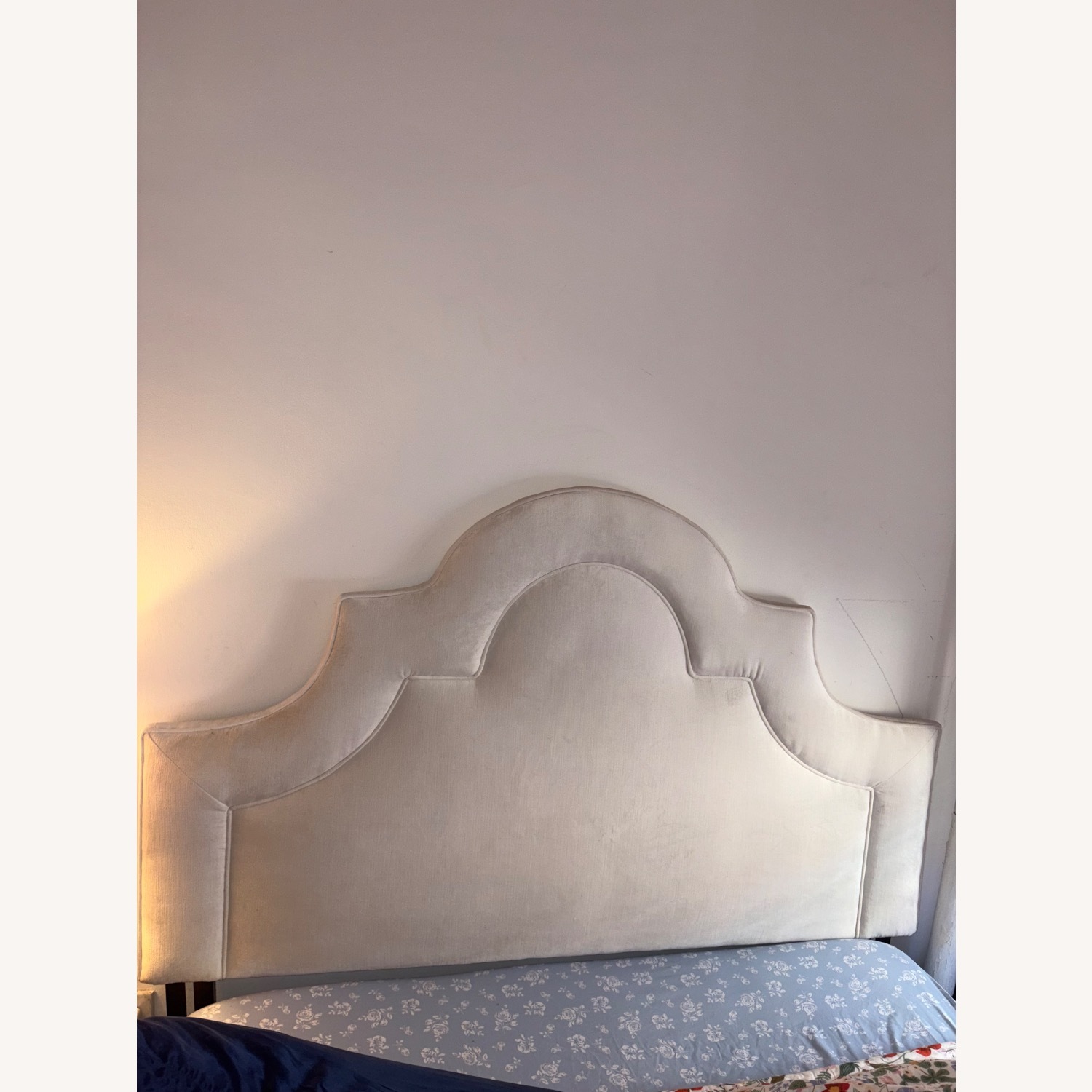One Kings Lane Kennedy White Velvet Headboard - image-2