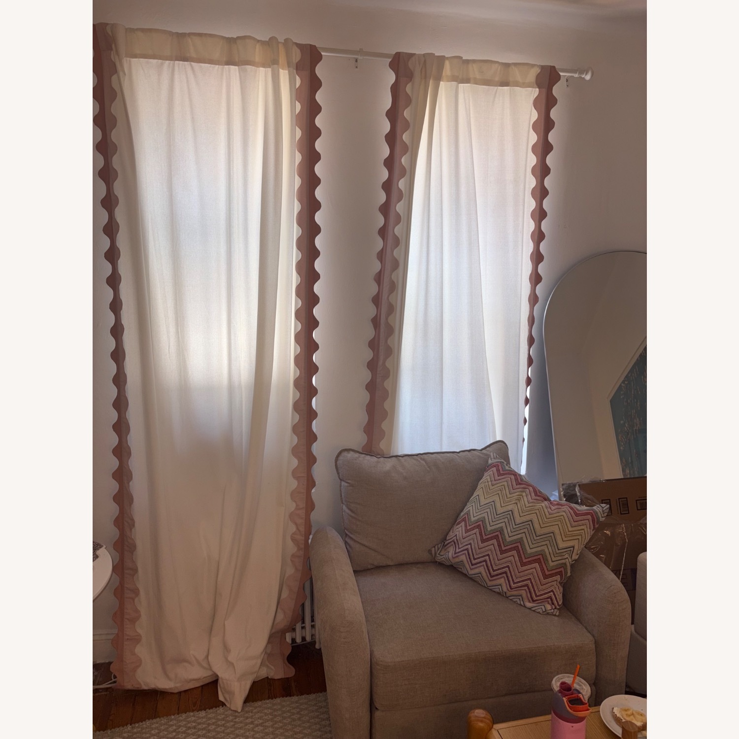 Anthropologie Maeve Pink Curtains - image-3