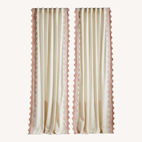 Used Anthropologie Maeve Pink Curtains for sale on AptDeco
