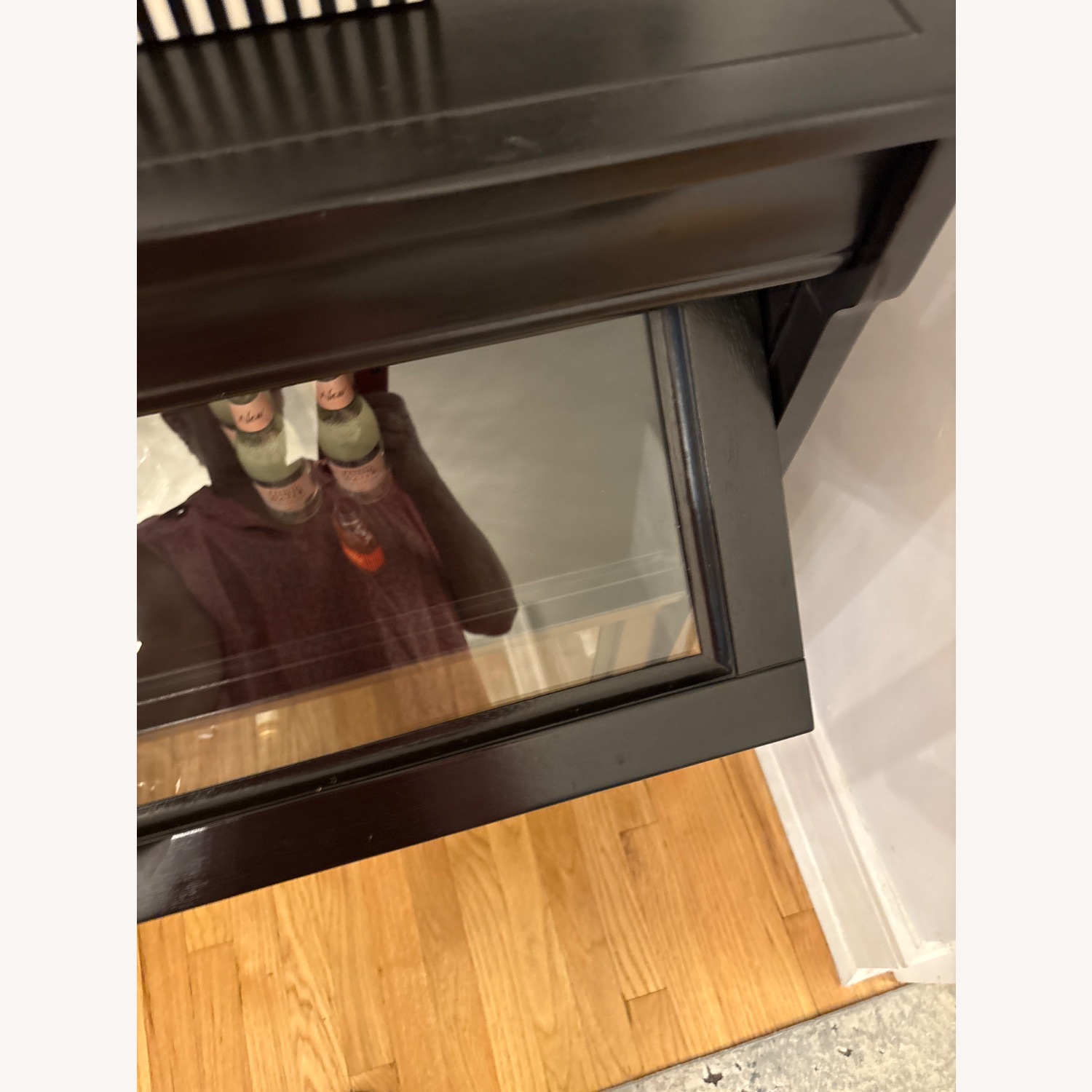  Pottery Barn Solid Wood and Glass Bar Cabinet - image-4
