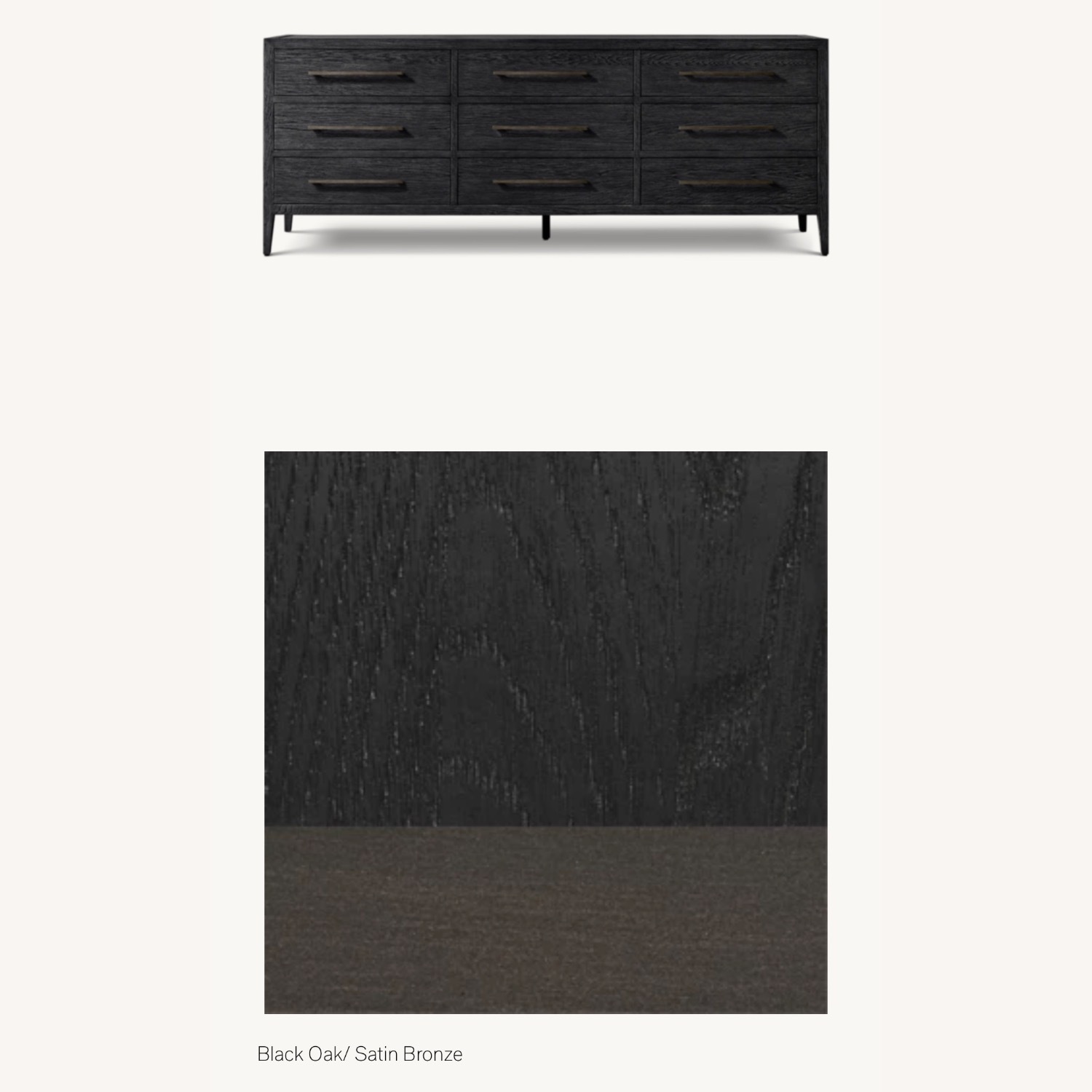 Restoration Hardware French Contemporary Black Wood Dresser - image-5