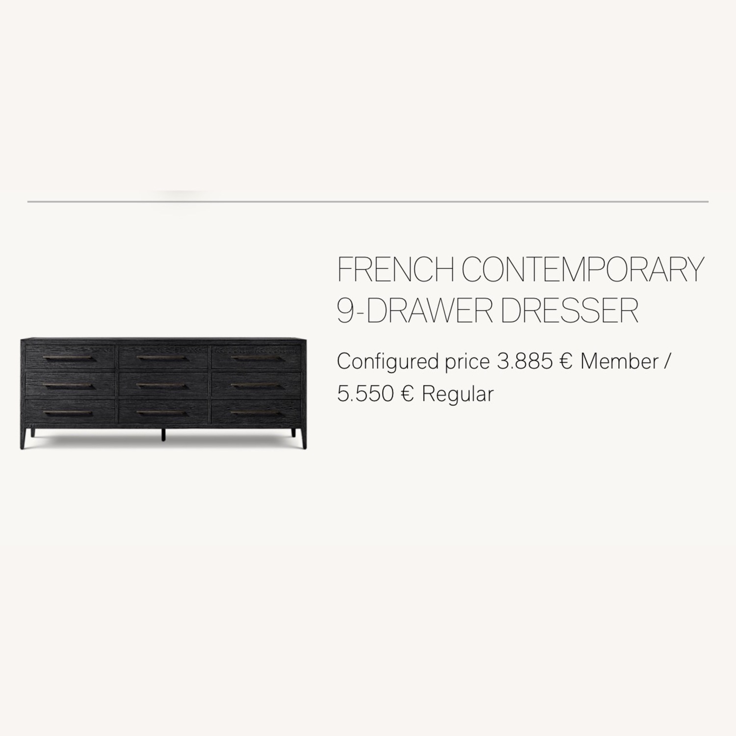 Restoration Hardware French Contemporary Black Wood Dresser - image-4