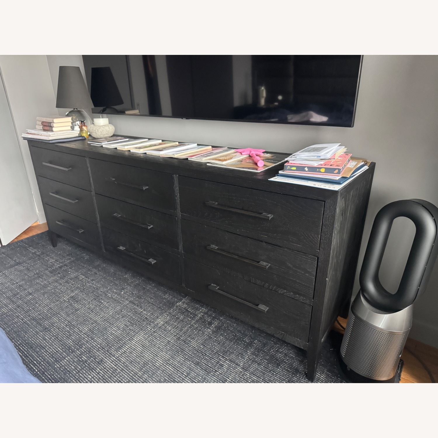 Restoration Hardware French Contemporary Black Wood Dresser - image-2