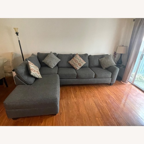 Used Standard Furniture Light Gray 2 Piece Sectional for sale on AptDeco
