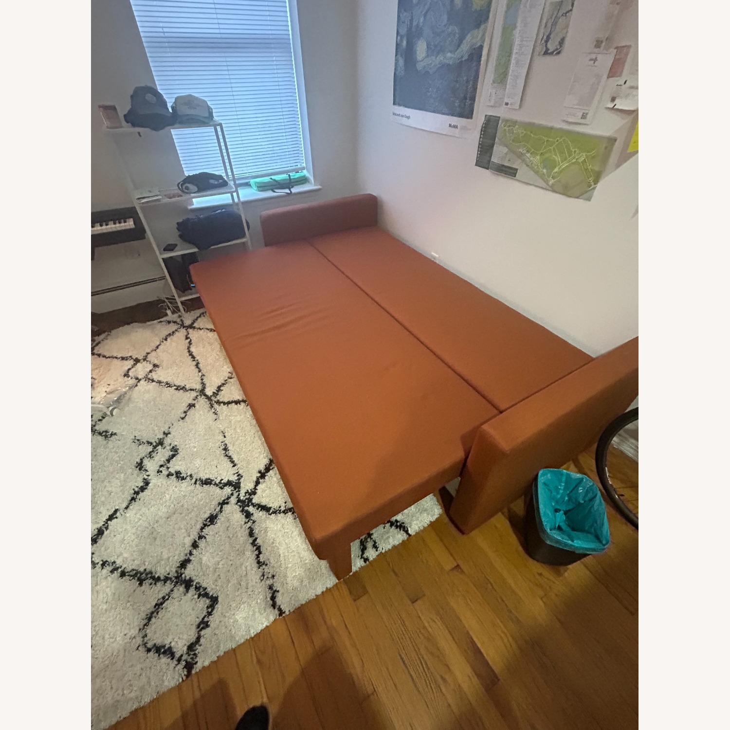 IKEA Friheten Orange Fabric Sleeper Sofa - image-4