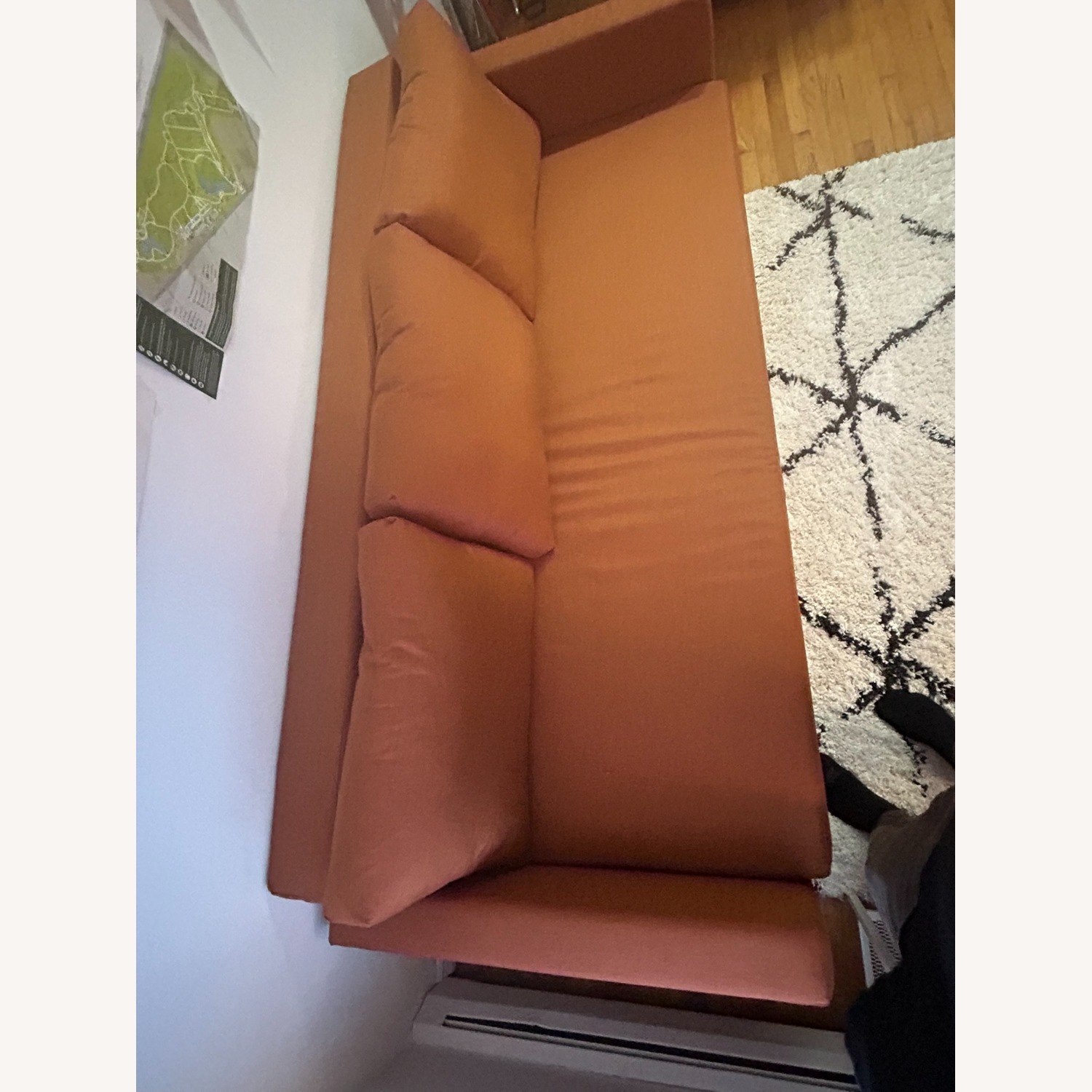 IKEA Friheten Orange Fabric Sleeper Sofa - image-2