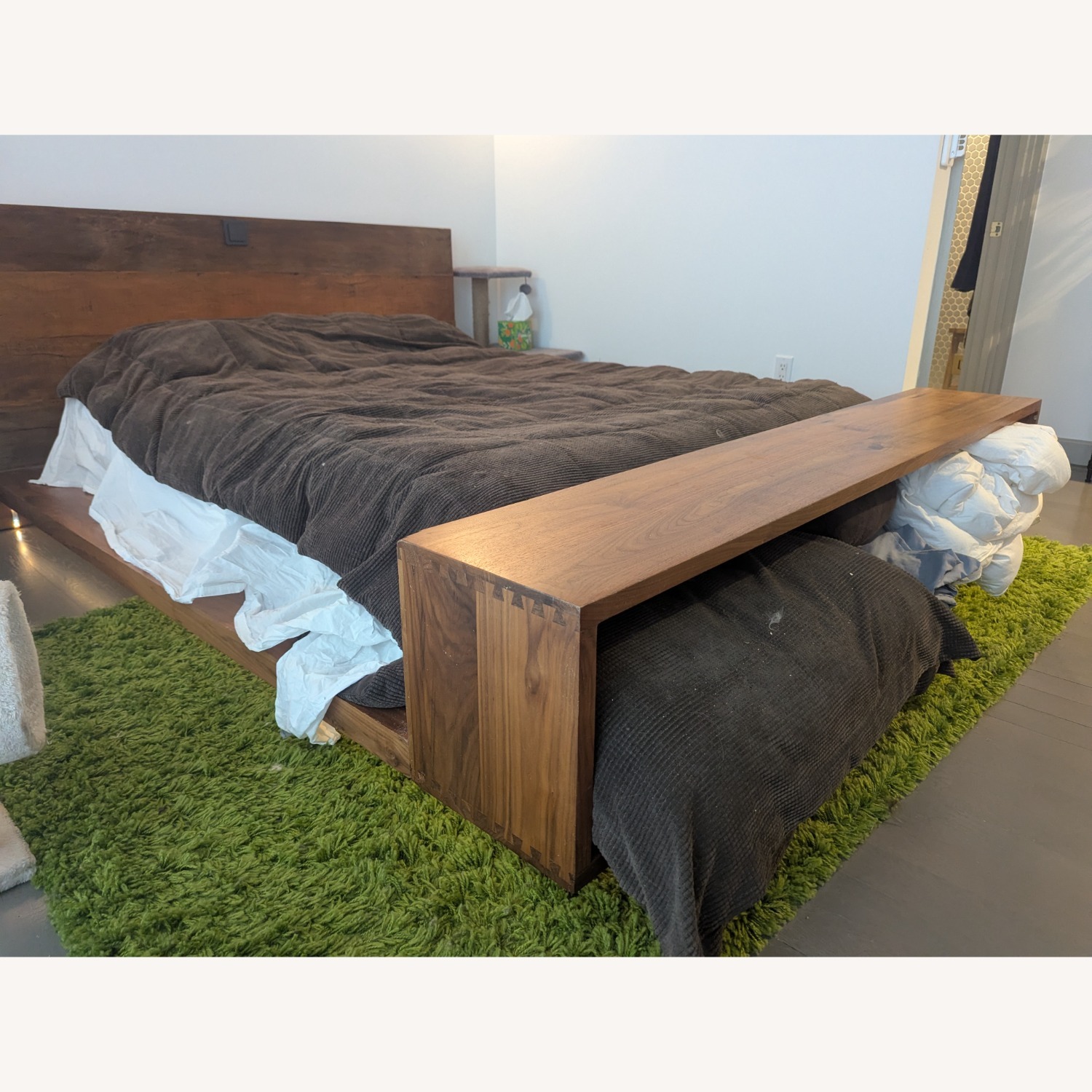 Crate & Barrel Atwood Wood Queen Bed - image-2