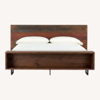 Crate & Barrel Atwood Wood Queen Bed