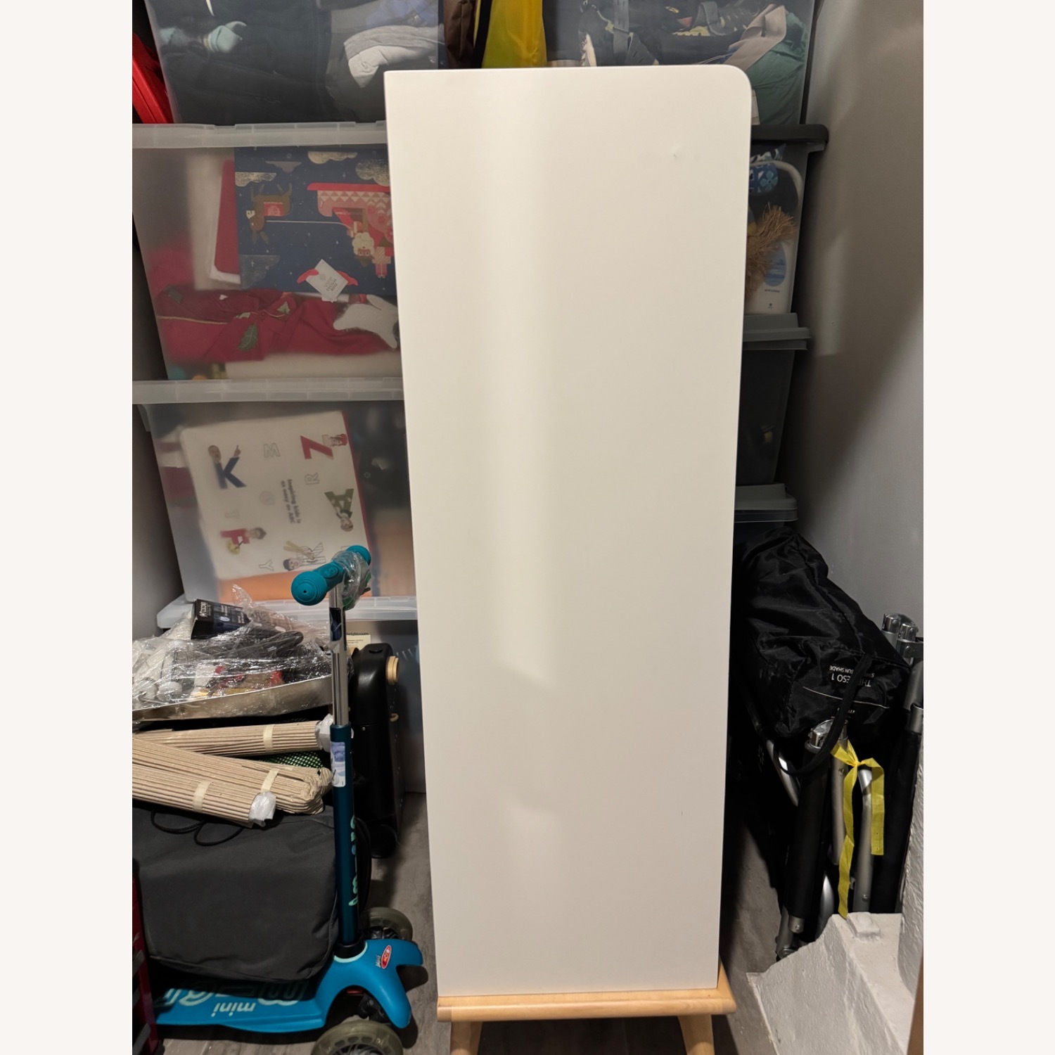 Pottery Barn Sloan Tall White/Natural Bookcase - image-4