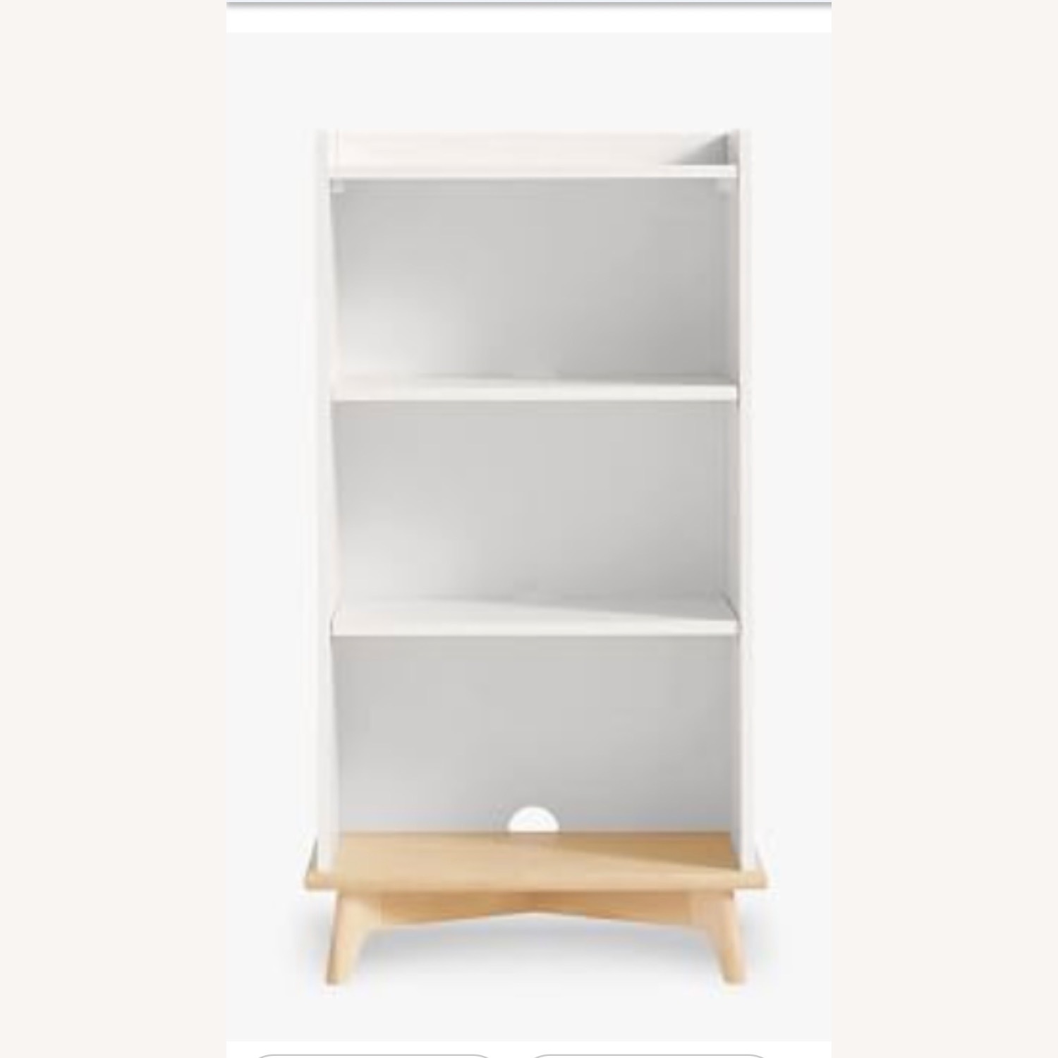 Pottery Barn Sloan Tall White/Natural Bookcase - image-1