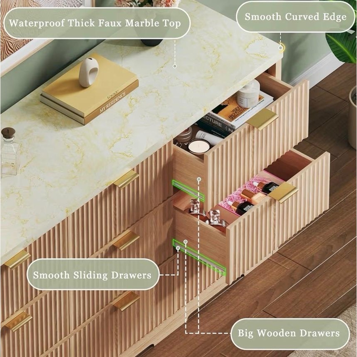 Storage 9 Section Wooden Shelf - image-2