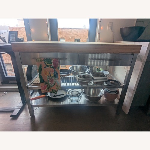 Used IKEA RIMFORSA Kitchen Island for sale on AptDeco