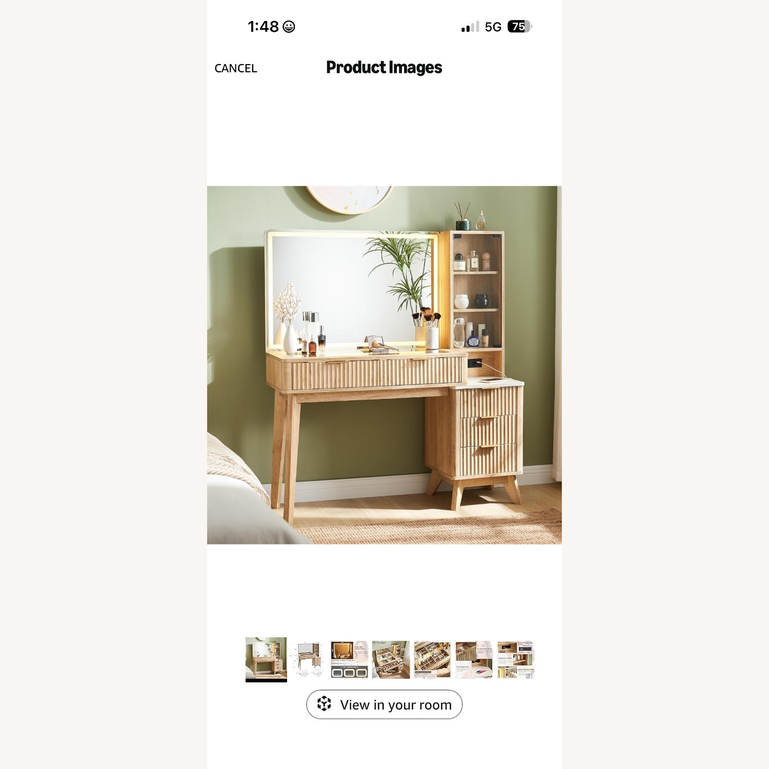 Amazon Light Brown Desk - image-1