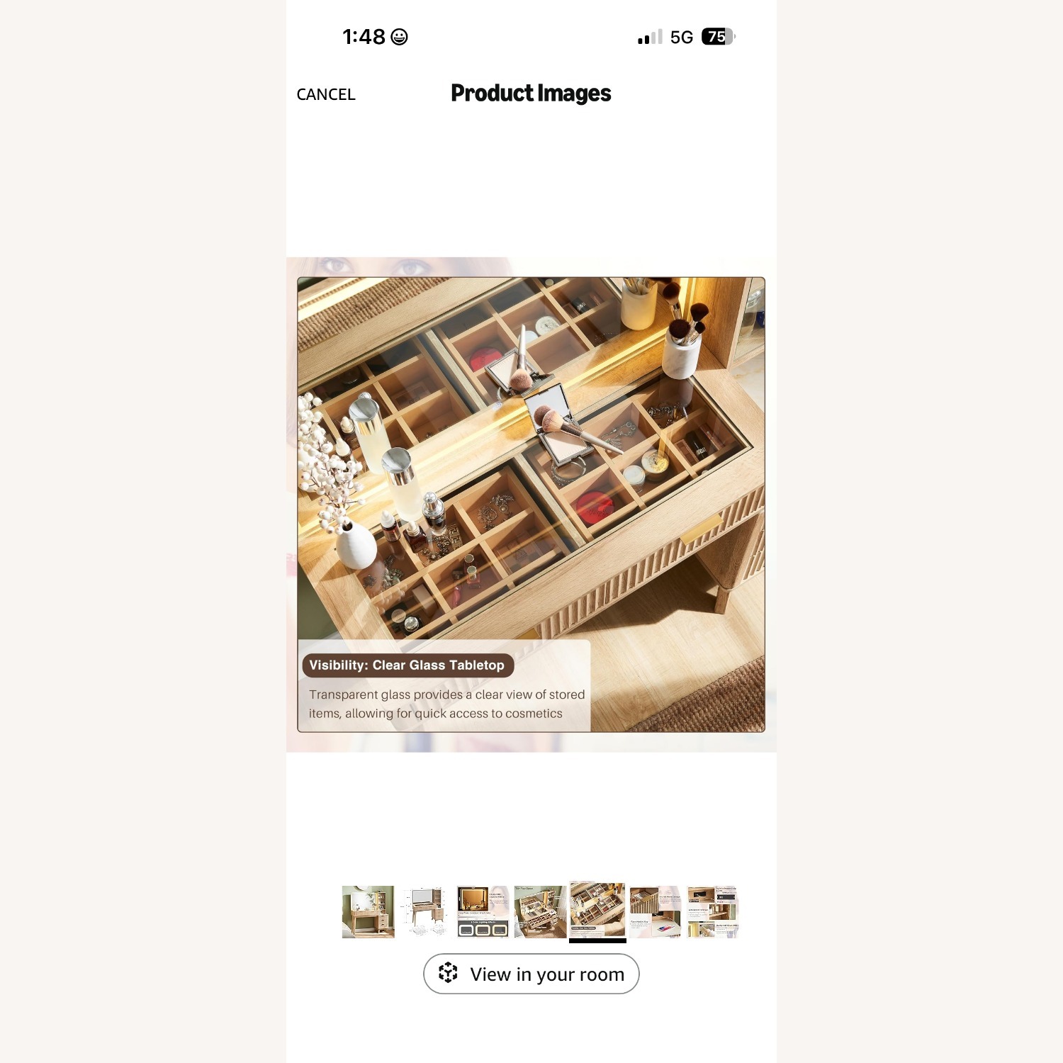 Amazon Light Brown Desk - image-3