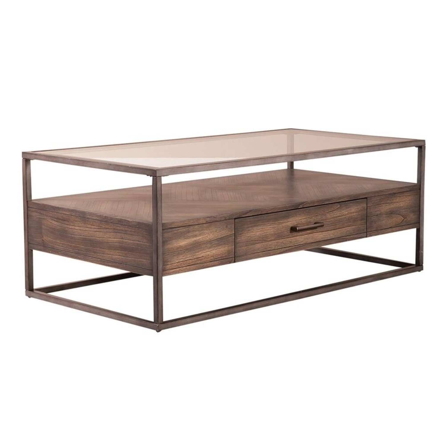 Raymour & Flanigan Dark Brown Coffee Table - image-4
