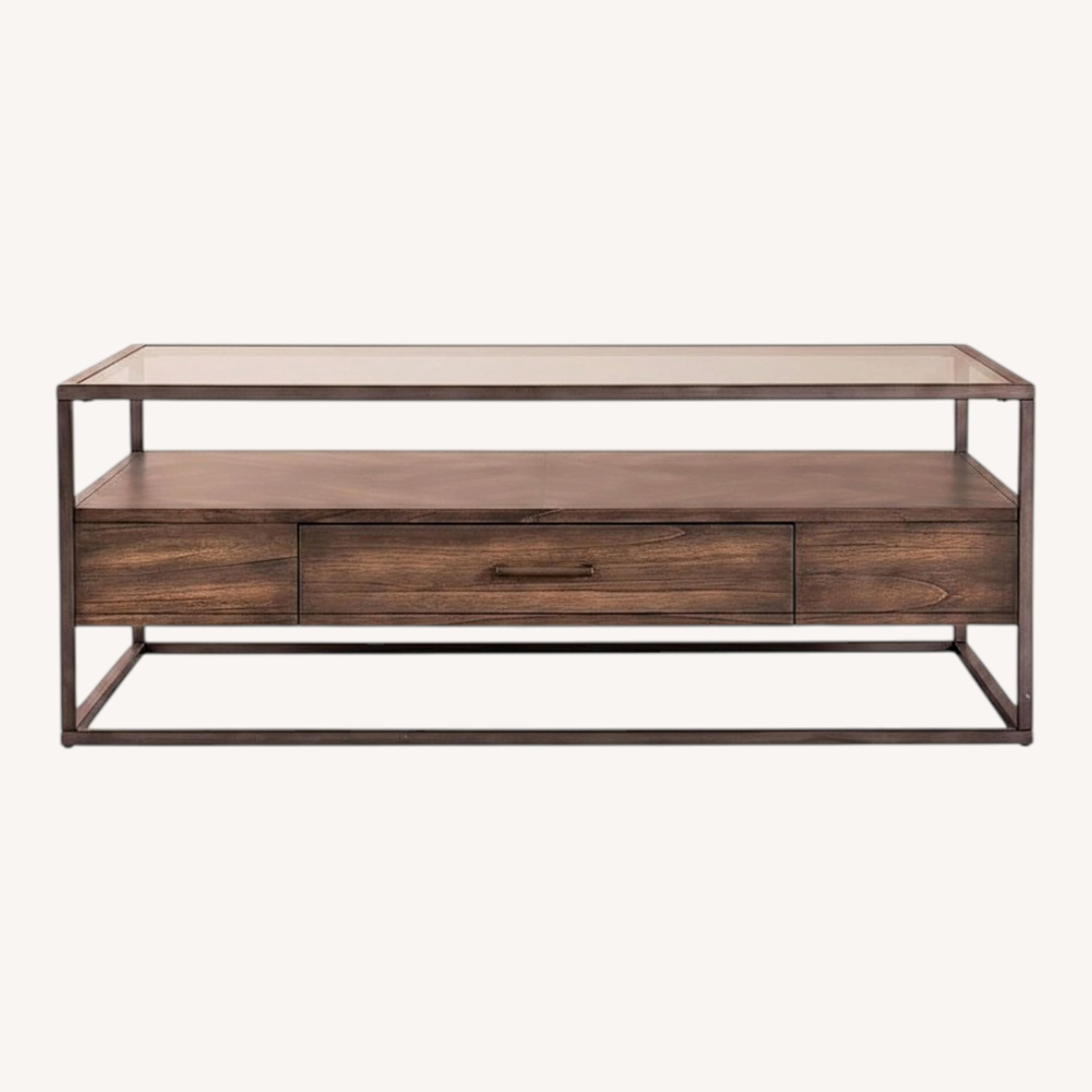 Raymour & Flanigan Dark Brown Coffee Table - image-0