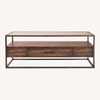 Raymour & Flanigan Dark Brown Coffee Table