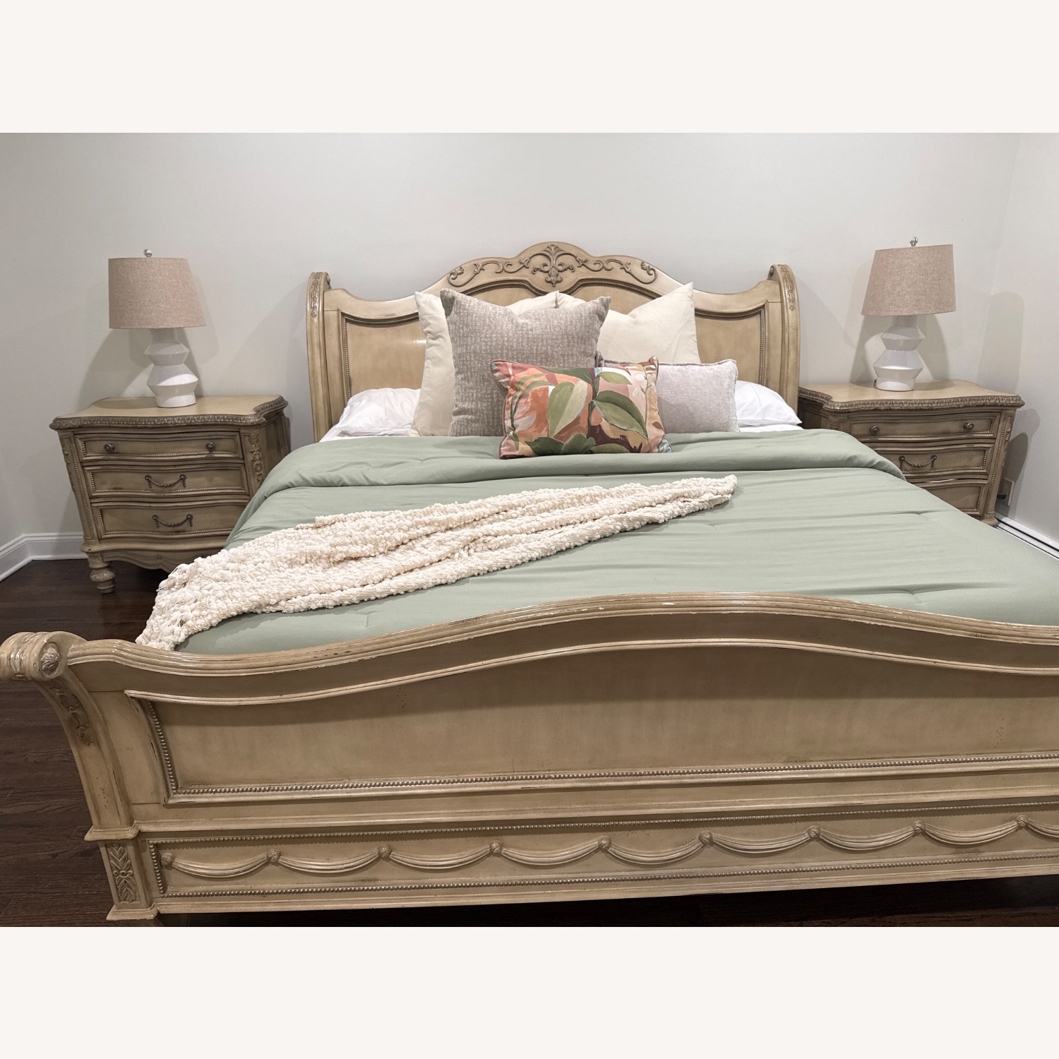Raymour & Flanigan Natural King Bed - image-1