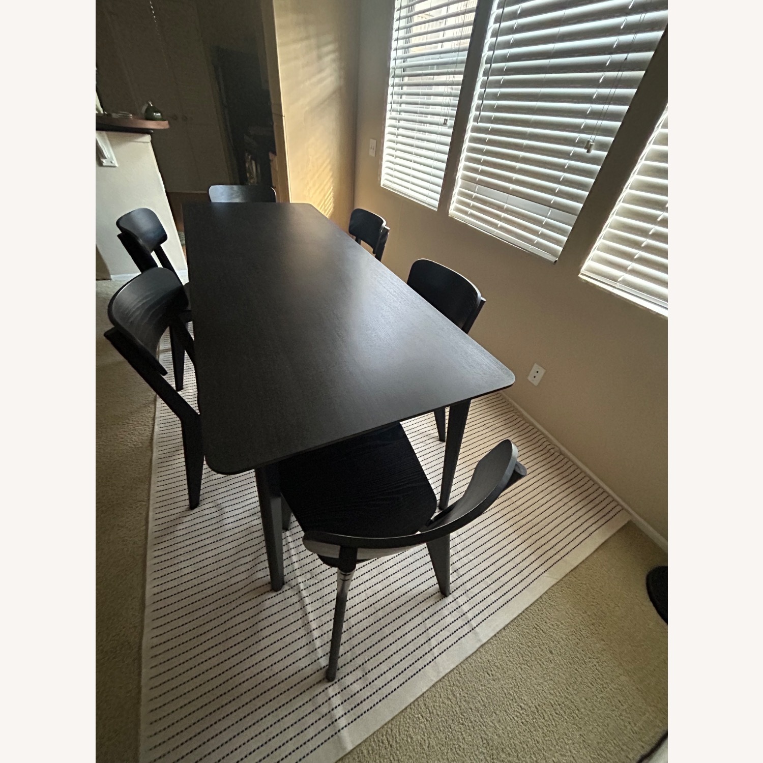 IKEA Black Wood Dining Set - image-2
