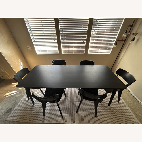 Used IKEA Black Wood Dining Set for sale on AptDeco