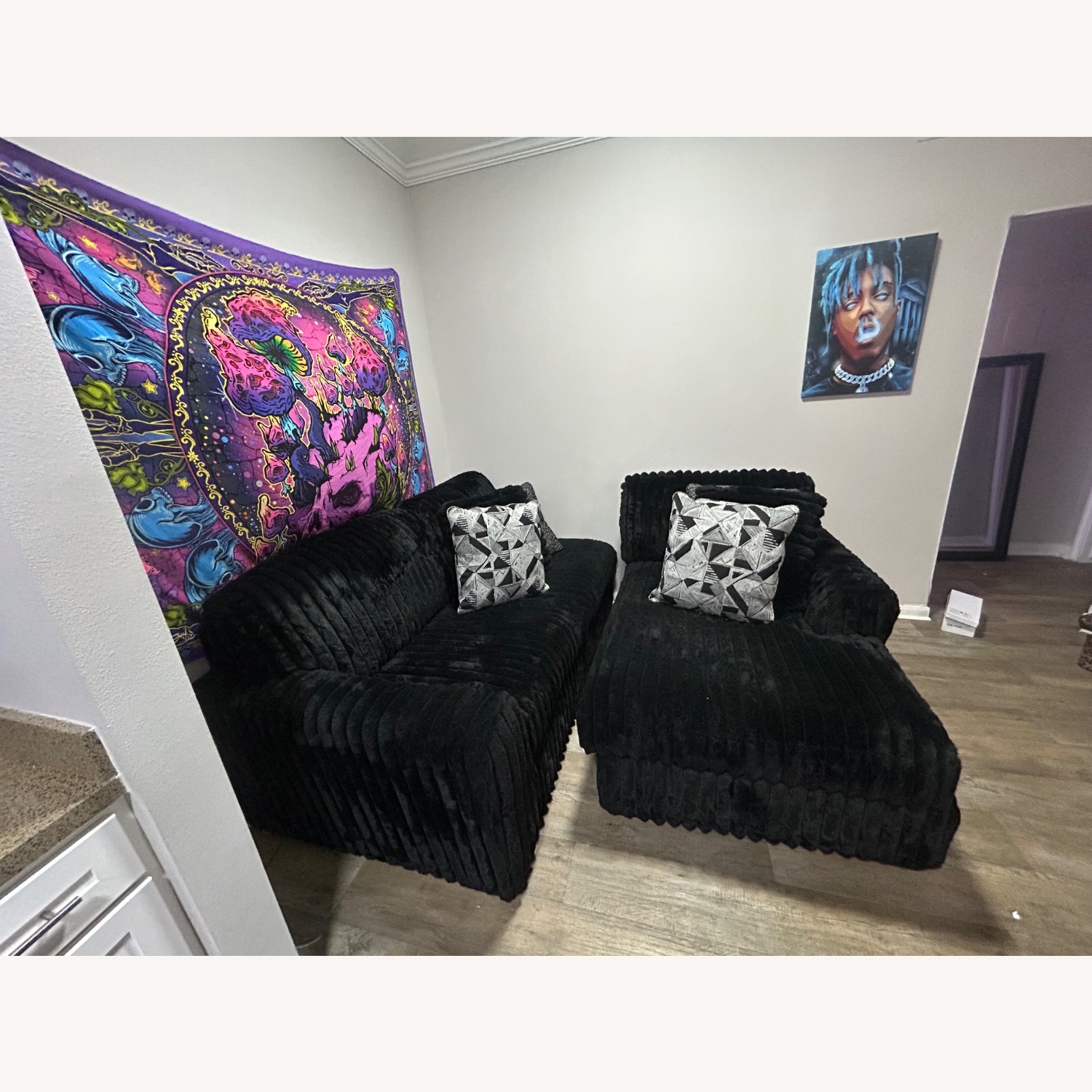 Ashley Furniture Black Fabric 2 Piece Sectional - image-3