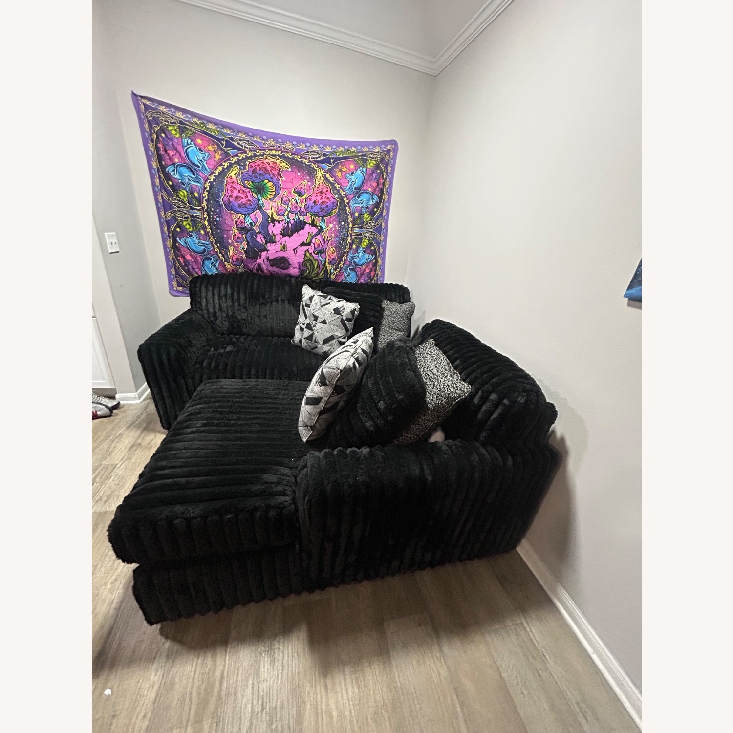 Ashley Furniture Black Fabric 2 Piece Sectional - image-1