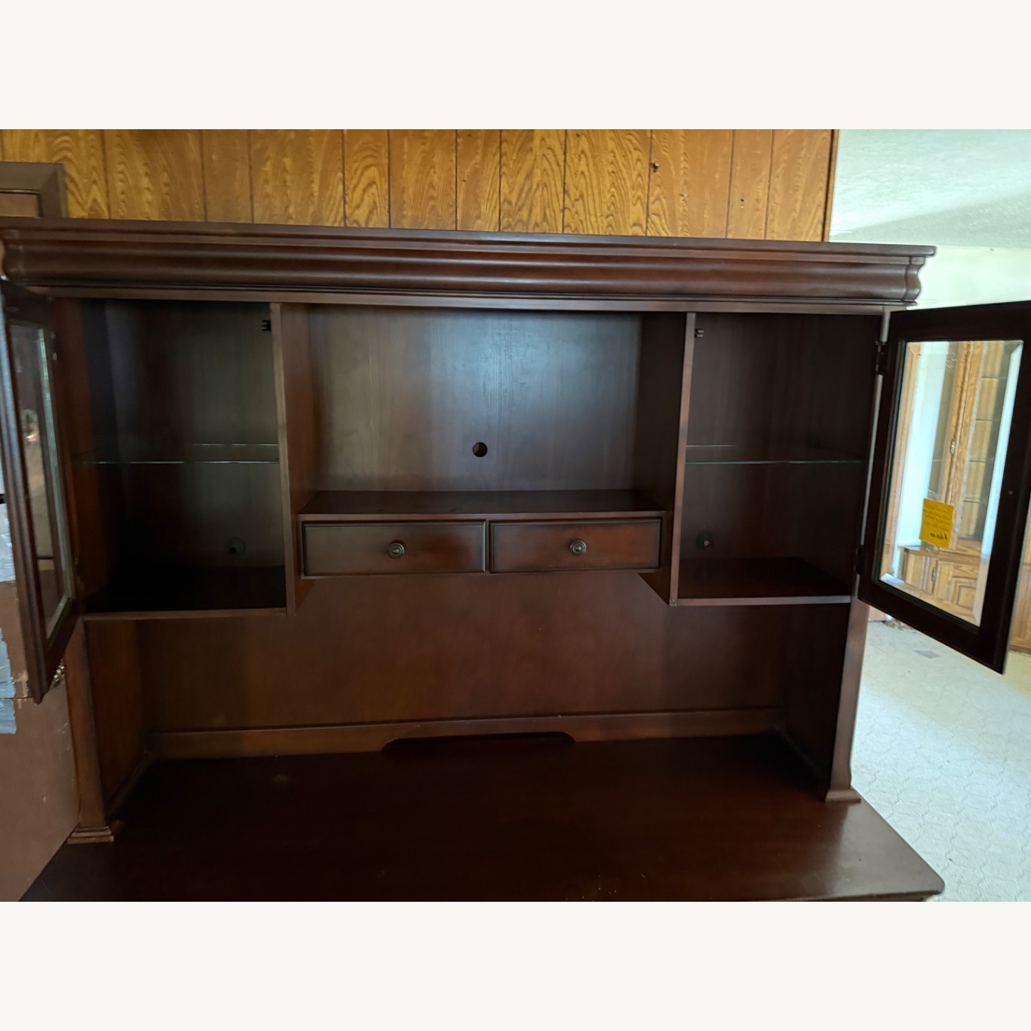 Bassett Dark Brown Wood Wall Unit - image-7
