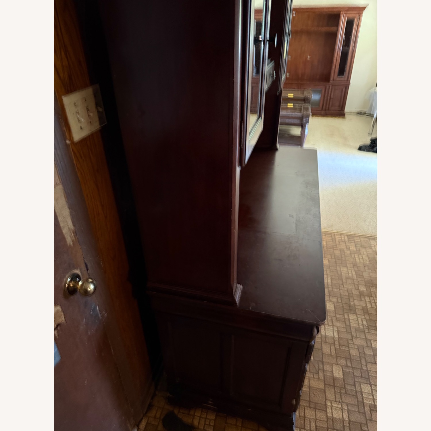 Bassett Dark Brown Wood Wall Unit - image-3