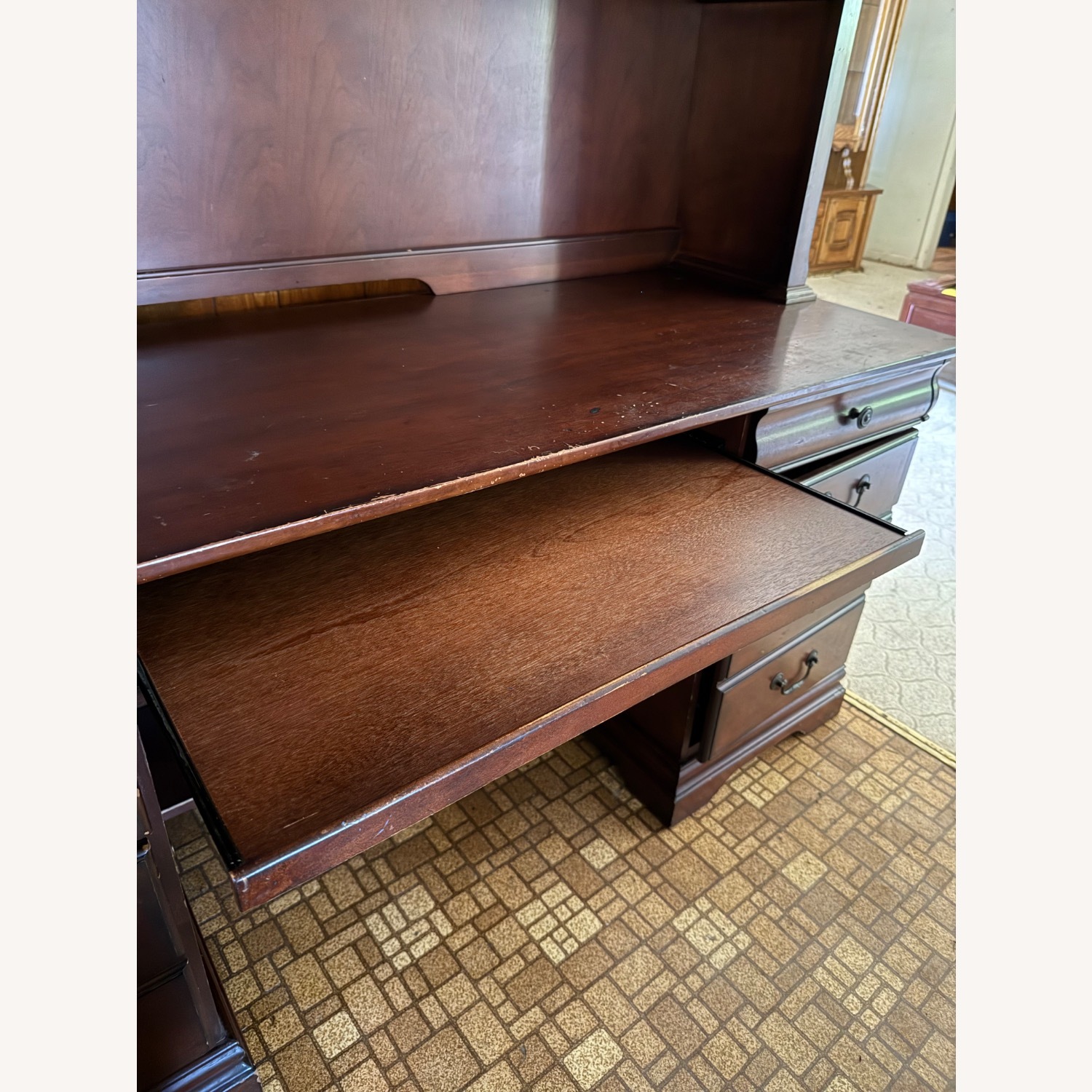 Bassett Dark Brown Wood Wall Unit - image-5