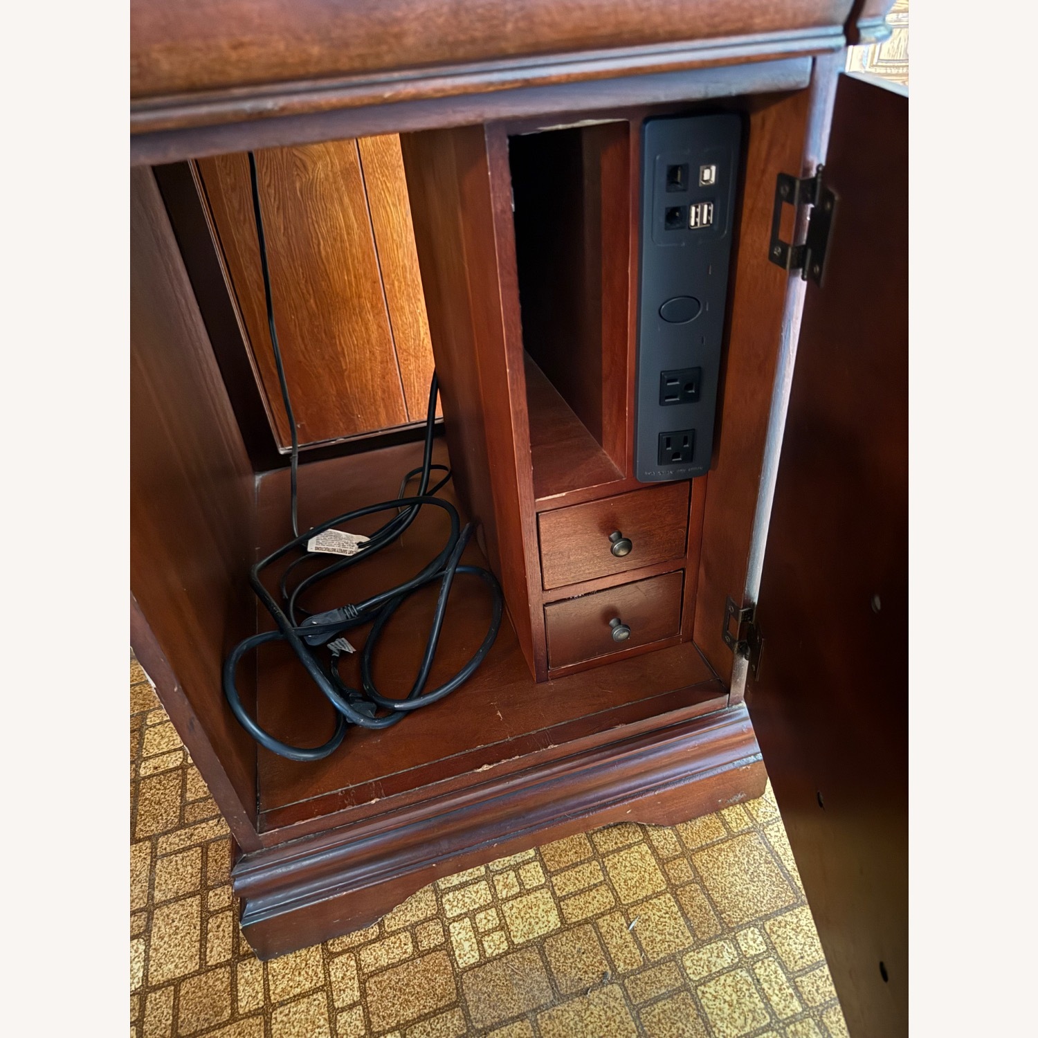 Bassett Dark Brown Wood Wall Unit - image-6